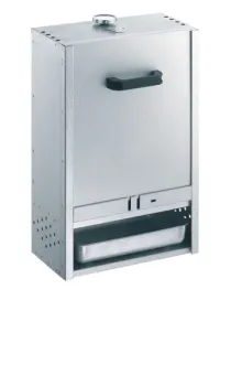 Preview: Peetz Räucherofen Smoker verzinkt Räucherschrank Fisch Fleisch Grill 60x39x28cm