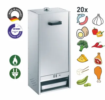 Peetz Räucherofen Smoker verzinkt Räucherschrank Fisch Fleisch Grill 85x39x28cm