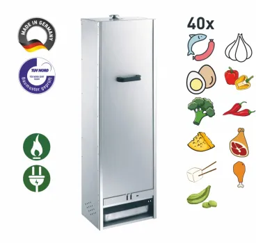 Peetz Räucherofen Smoker verzinkt Räucherschrank Fisch Fleisch Grill 120x39x28cm