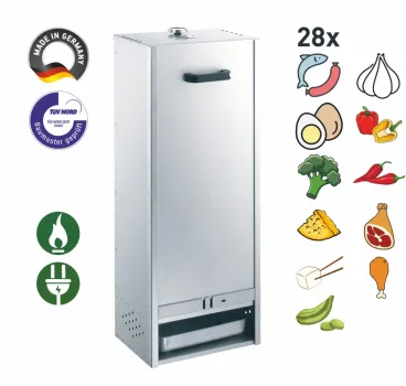 Peetz Räucherofen Smoker verzinkt Räucherschrank Fisch Fleisch Grill 100x39x28cm