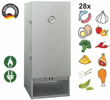 Peetz isolierter Räucherofen Räucherschrank 100x39x28cm Fisch Fleisch verzinkt