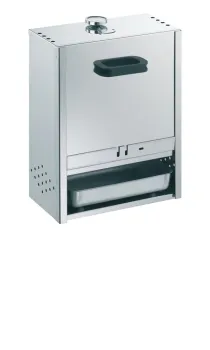 Preview: Peetz Edelstahl Räucherofen Räucherschrank Fisch Fleisch 50x39x28cm Schieber