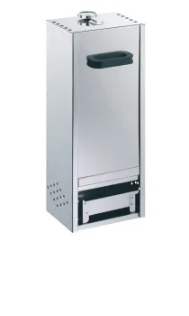 Preview: Peetz Edelstahl Räucherofen Räucherschrank Fisch Fleisch 65x26x21cm Schieber