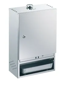 Preview: Peetz Edelstahl Räucherofen doppelwandig Schrank Fisch Fleisch 60x39x28cm Tür