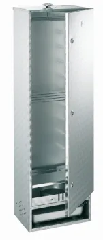Preview: Peetz Edelstahl Räucherofen doppelwandig Schrank marmoriert 120x39x28cm Tür