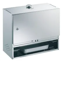 Preview: Peetz Edelstahl Räucherofen doppelwandig Schrank Fisch Fleisch 50x60x28cm Tür