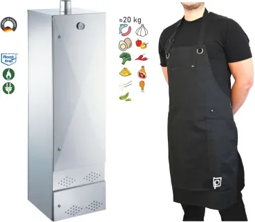 Preview: Peetz Kalträucherschrank Edelstahl Räucherofen Räucherschrank 170x50x50cm Profi
