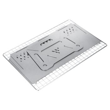 Preview: Edelstahl Holzkohlegrill Camping Klappgrill Faltgrill Mini Grill 21x16,5x12,5cm