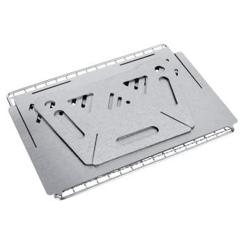 Preview: Edelstahl Holzkohlegrill Camping Klappgrill Faltgrill Mini Grill 28x18x12cm