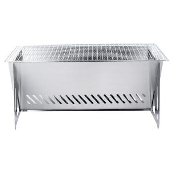 Edelstahl Holzkohlegrill Camping Klappgrill Faltgrill Mini Grill 40x24x17cm