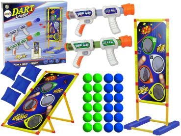 4in1 Zielwurf Spiel Schaumstoffball Pistole Wurfsack Zielspiel Kinder Set