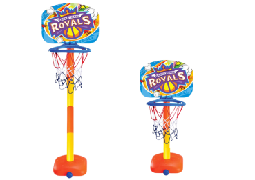 Preview: Basketballkorb Set Kinder 120cm Basketballständer Ball Pumpe Outdoor Indoor