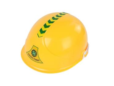 Preview: Lean Aufsitzbagger Rutschauto mit Helm Gelb Rutscher für Kinder