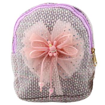 Lean Kinderrucksack Geflochtene Schleife Hase Lila 21cm 2L Rucksack