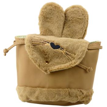 Lean Kinderrucksack Plüschohren Verstellbarer Riemen Beige 22cm 4L Rucksack