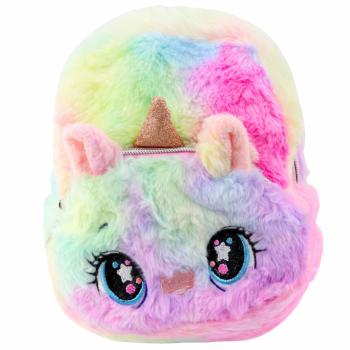 Preview: Lean Kinderrucksack Plüsch Einhorn Regenbogen Bunt 20cm 3L Rucksack