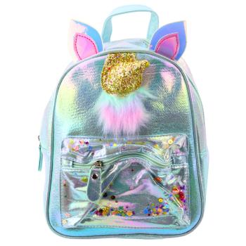 Lean Kinderrucksack mit Einhorn, bewegliches Konfetti Blau 25 cm 4,5l Rucksack