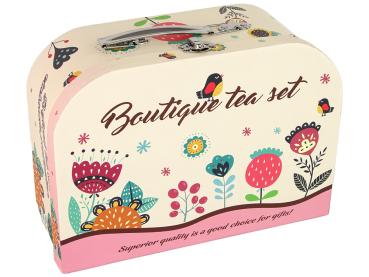 Preview: Lean Kaffee- und Teeservice in einer Truhe Spielset Küche Spielzeug