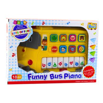 Preview: Lean E-Piano Pädagogisch für Kleinkinder Gelber Bus Instrument 