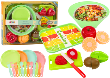 Lean Obstschneideset Salatbesteck Tablett Lebensmittel 25-tlg. Spielset Küche