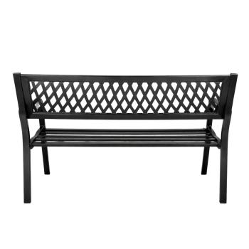 Gartenbank Sitzbank Terrasse Garten Metall 2.5-Sitzer Schwarz 120 cm Gartenmöbel