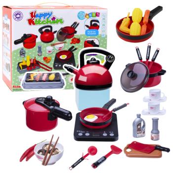Lean Küchenset Töpfe Lebensmittel Herdzubehör 36-tlg  Spielset Küche