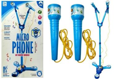 Lean Mikrofon Karaoke Set Blau Stativ für Partys Kinder Spielzeug Spielset