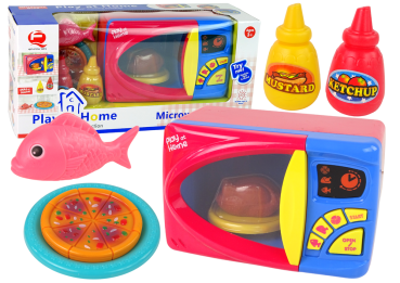 Lean Mikrowelle Kindermikrowelle Kinderküche mit Zubehör Spielset Küche