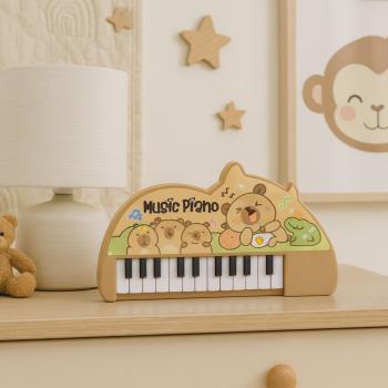 Preview: Lean Kapybara Mini-Keyboard mit 22 Tasten – Musikalisches Klavier für Kinder