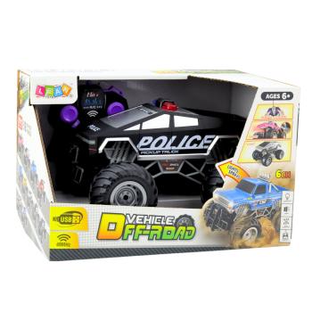 Preview: Lean Offroad RC Polizeiauto Ferngesteuert Schwarz 1:16 RC-Fahrzeug