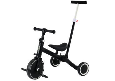 Preview: Lean PRO50 Dreirad mit Schiebegriff Schwarz für Kinder