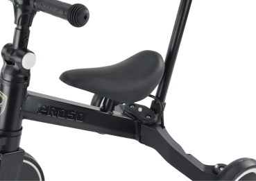 Preview: Lean PRO50 Dreirad mit Schiebegriff Schwarz für Kinder
