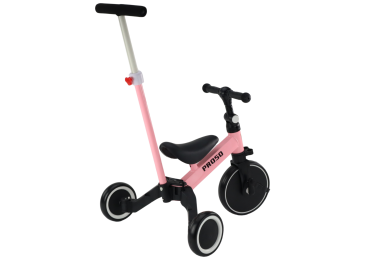 Preview: Lean PRO50 Dreirad mit Schiebegriff Pink für Kinder