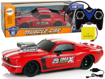 Lean R/C Sportwagen 1:16 Rot-Weiß-Streifen Pilot  RC-Fahrzeug