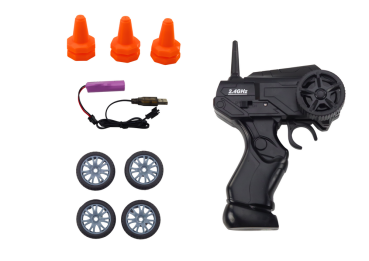 Lean Ferngesteuerter Sportwagen R/C 1:24 Orange mit austauschbaren Rädern RC-Fahrzeug