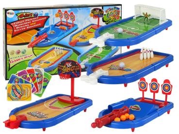 4in1 Spielecenter Kinder Basketball Fußball Bowling Dart Arcade Spielset