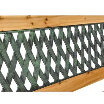 Gartenmöbel Gartenbank Holz Metall Parkbank Terasse Balkon robust 2.5 Sitzer NEU
