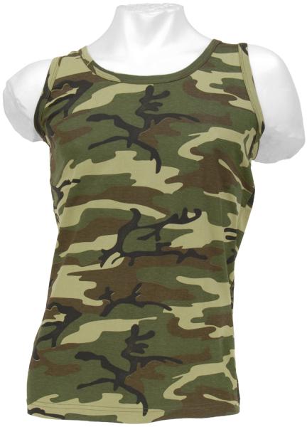 US Tank Top Woodland BW 100% Baumwolle Herren Muskelshirt Army XS-3XL