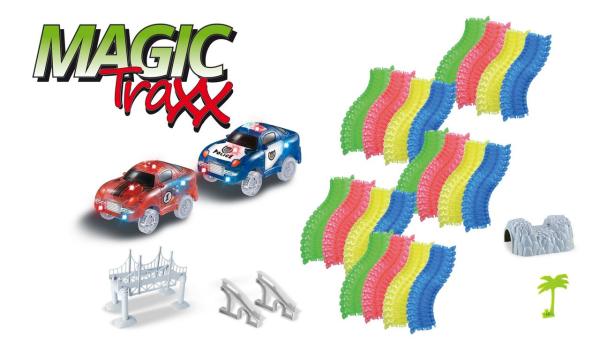 Amewi Magic Traxx Race Bahn 373-teilig, Transportbox Rennbahn Spielzeug