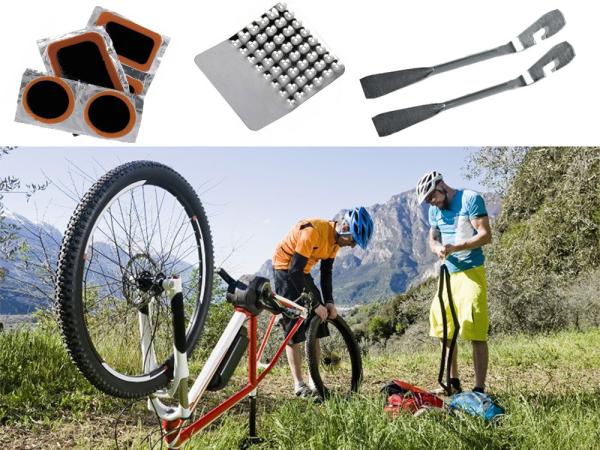 Fahrrad Flickzeug Set Reifen Reparatur Set Schlauch Werkzeug Kleber Reifenheber