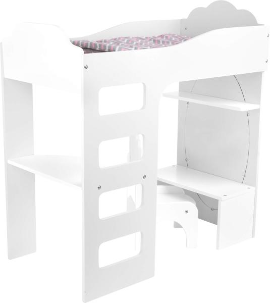 Small Foot Puppenhochbett mit Schreibtisch Kinder Spielzeug