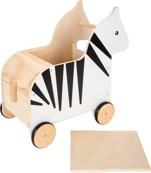 Small Foot Spielzeugkiste mit Rollen Zebra "Wildlife" Kinder Spielzeug