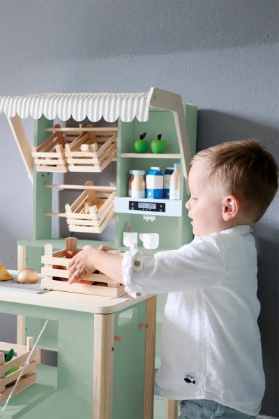 Small Foot Kaufladen und Kinderküche Salbeigrün "fresh" Kinder Spielzeug