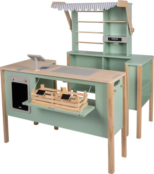 Small Foot Kaufladen und Kinderküche Salbeigrün "fresh" Kinder Spielzeug