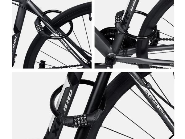 Fahrradschloss Zahlenschloss Kabelschloss 60cm Fahrrad Code Schloss 4-Stellig