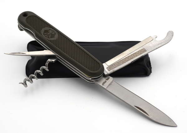 BW Bundeswehr Taschenmesser 6in1 Oliv mit Tasche Set Outdoor Armee Messer NEU