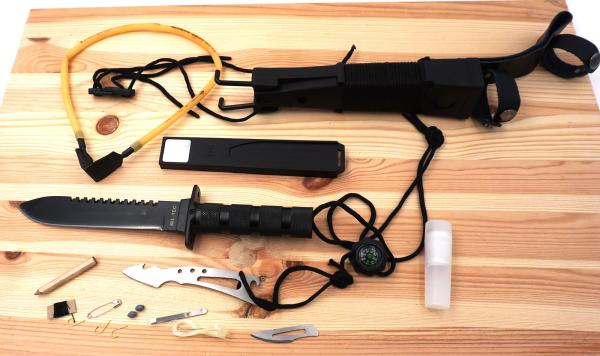 Messer 15-teilig Survival Set Multitool Kompass Angler Outdoor Notfall Paracord