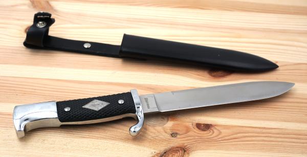 Fahrtenmesser 27cm Jagdmesser Outdoor Messer mit Metallscheide Bushcraft