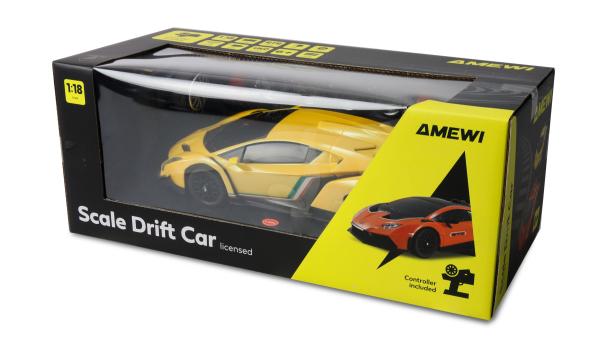 Amewi Lamborghini Veneno Drift Car 1:18 RTR gelb RC Spielzeug RC Auto