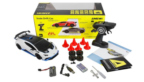 Amewi Lamborghini Huracan STO Drift Car 1:18 RTR weiß RC Spielzeug RC Auto
